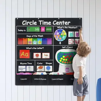 Джобен график на учебния център Circle Time, който може да виси на стената за групови занимания