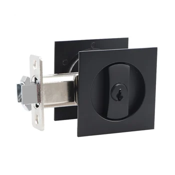 Джобен система за заключване на вратите, черна рамка, която да профили, противоугонный заключване, модерна неприкосновеността на личния живот, квадратен система за заключване на вратите, Плъзгаща врата заключване с ключ