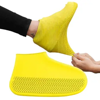 Дъждобран за обувки за Многократна употреба Нескользящие галоши за земните обувки, водоустойчив силикон дождевики за къмпинг, риболов, мръсни пътища