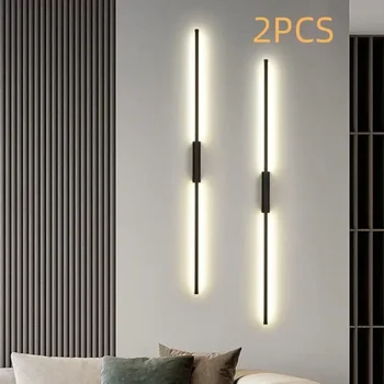 Един чифт модерни прости led стенни осветителни тела за вътрешно осветление хол, спалня, прикроватной нощни шкафчета, украса, коридор, луксозен стенен лампа