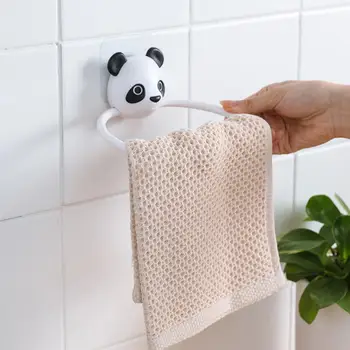 Екологично чист държач за кърпи, лесен за инсталиране прът за окачване на кърпи, прът за окачване на кърпи във формата на хубава мечка, компактна стена за баня
