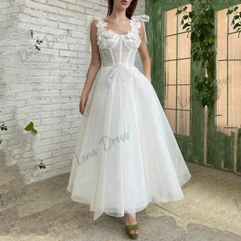 Елегантна секси вечерна рокля Kenneth A 2024, бяло выпускное рокля с цветен модел в 3D стил