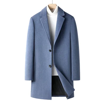 Есенно-зимния ново палто, мъжки приталенная ветровка средна дължина, утолщенное универсално палто