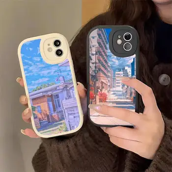 Естетичен калъф за телефон от японски аниме Калъф за телефон от твърда кожа за iPhone 11 12 13 Pro Max 8 7 Plus X XR XS на Корпуса
