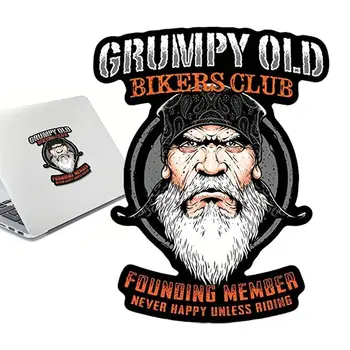 Етикети Grumpy Old Member, етикети Grumpy Rider на бронята на колата, Предното и задното стъкло, стикер на предното стъкло за мотоциклети