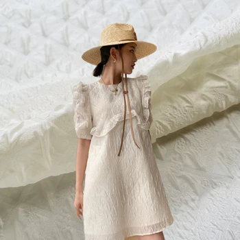 Жаккардовая органза, главно маркови дизайнерски дрехи за пролетно-летните рокли, филтър за квадратни метра за шиене с ръцете си на Едро. Материал