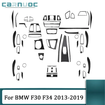 За BMW F30 F34 2013 2014 2015 2016 2017 2018 2019 Различни Детайли От Въглеродни Влакна, Черни Етикети, Декоративни Аксесоари За Интериора на Колата