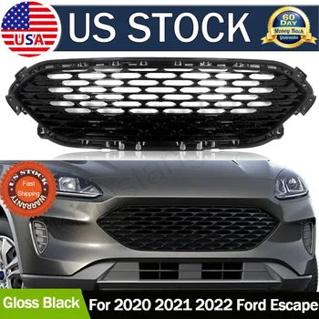 За Ford Escape 2020 21 2022 Предна Горна решетка в колекцията с черна лъскава мрежа
