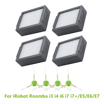 За iRobot Roomba I7 Странична четка С HEPA-филтри За iRobot Roomba i3, i4 i6 i7 i7 + /E5 / E6/E7 Странични четки С Hepa-филтър