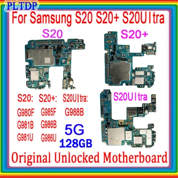 За Samsung Galaxy S20 G980F и S20 Plus G985F дънна Платка 128 г Плоча Оригиналната Отключване на Дънната Платка Android Системна Логика Такса Тестван