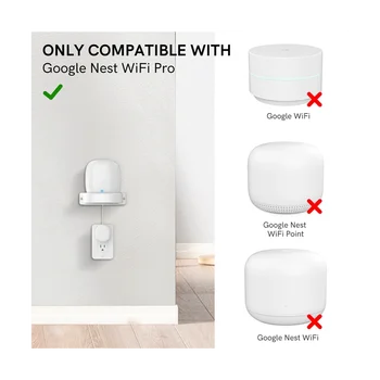 За стена скоба Google Nest WiFi Pro, основата за стена скоба за съхранение на интелигентни високоговорители, 1 бр