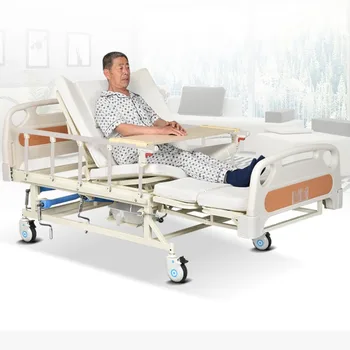 Заводска едро ABS ръчна двойна shake двухфункциональная легло за хранене многофункционално медицинско легло больничная легло за възрастни пациенти