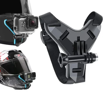 Закопчалка за брадичката мотоциклетни шлем за GoPro Hero 12 11 10 9 8 7 6 4 Притежателят на спортни камери за екшън камери Аксесоар за мотоциклет Yi Sports Action