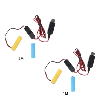 Захранващ кабел TA5C USB адаптер за подмяна на 2 батерии тип АА, адаптер за батерии тип АА