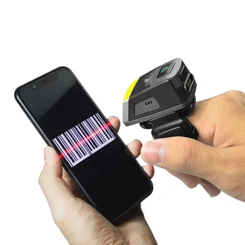 Здрав носене Bluetooth четец на баркод, безжичен баркод скенер на безименния пръст на 1D EF02