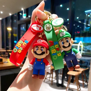 Игра Super Mario Bros Ключодържател Аниме Статуетка На Жаба Йоши Украса На Колата Раница Висулка Аксесоари За Деца Мъжете Момче Подаръци За Хелоуин