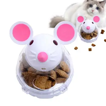 Играчка топка за превръщането на храна за котки и мишки, Интерактивна ясла за котки, Изтичане на храна, Интересна диета и Опаковка за упражнения, играчка-лакомство