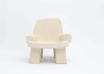 Индивидуален луксозен творчески диван-стол от фибростъкло с червената шап слон, един стол, фотьойл, прозрачна акрилна мебел, маса за хранене, стол