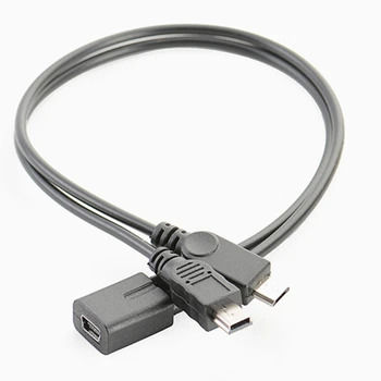 Кабел-Mini USB сплитер от женски до 5 пенса-штекерного тел Micro-штекерный кабел за зареждане