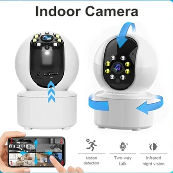 Камера за видеонаблюдение в стая с автоматично проследяване, следи бебето, домашен дистанционно мобилен телефон, IP камера HD 1080p, Wi дървар за видеонаблюдение Wifi