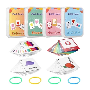 Картички за изучаване на английски език за деца от предучилищна възраст модул за Обучение Азбука Монтесори ABC Numbers Toys