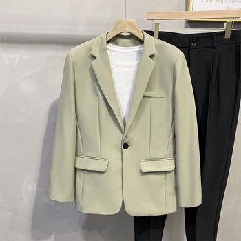 Класически мъжки дрехи, Ежедневни Блейзър, есен и пролет 2023, Нов висококачествен костюм в корейски стил, Модерен Бизнес блейзери, якета L56