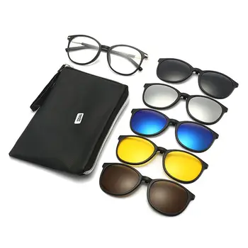 Колоездене/на шофиране Поляризирани слънчеви очила с магнитна клипсой, слънчеви очила с защита UV400, комплект с калъф