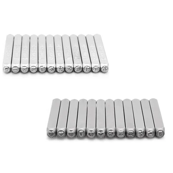 Комплект метални щанци от 12 теми, набор на щанци за пробиване на метал 3 мм (1/8 инча)