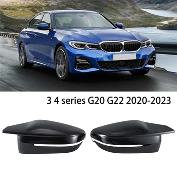 Комплект от 4 теми Калъф за огледала Калъф за огледала от 1 до 1 Модел на превозното средство за BMW 3 4 серии G20 G22 2020-2023
