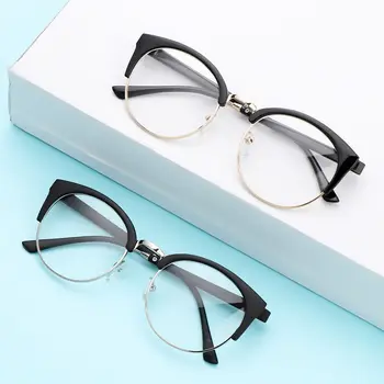Компютърни очила с прозрачни лещи, защищающими от умора, Оптични очила, рамки за очила в ретро стил