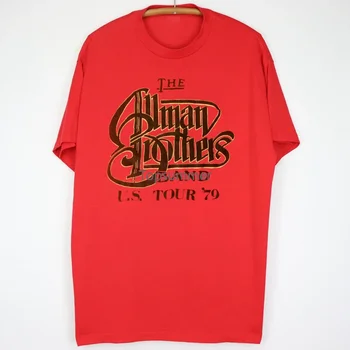 Концерт на група Allmans Brothers 1979, тениска Памучен червен мъже, размери от S до 5Xl Nb106