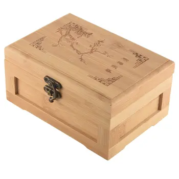 Корейската Бамбук Ковчег за бижута Bamboo Занаятите Princess, Дървена Кутия за съхранение на бижута, са подбрани кутия, Подарък кутия Голяма