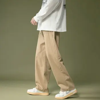 Корейската Версия на Модни Есенни Нови Директни Панталони За работно облекло Мъжки Обикновена Панталони С Джоб На съвсем малък В стил Мозайка Разнообразни Ежедневни Панталони