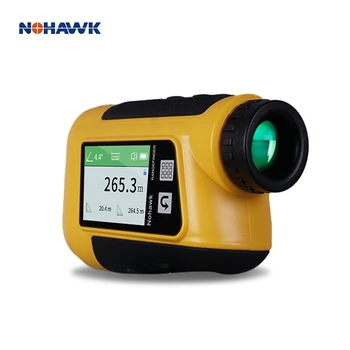 Лазерен далекомер за голф с наклон, Монокулярный Далекомер със странично дисплей, Акумулаторна батерия хонорар отметка, вибрация за играч на голф