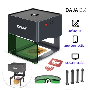Лазерен нож и гравьор DAJA DJ6 Преносим Принтер за печат на етикети с логото и текста, лазерен гравиране машина за лазерно маркиране