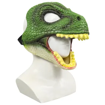 Маска динозавър за устата на Хелоуин костюм за Коледно парти, Маска Тираннозавра Рекса, капак на главата на динозавър