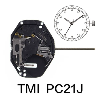 Механизъм TMI PC21J Кварцов Механизъм За Аксесоари За часовници Miyota PC21J Електронен Механизъм с 3 Стрелки, Японски Механизъм Замени 2035