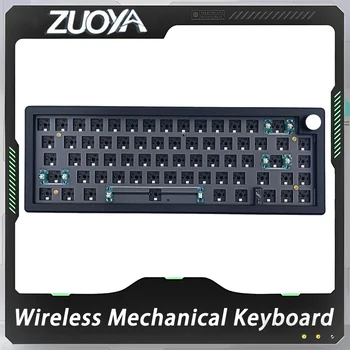 Механична клавиатура ZUOYA GMK67 Многофункционална дръжка Трехрежимная детска клавиатура Полагане на Hot Swap Dynamic RGB Pc Gamer Mac Office