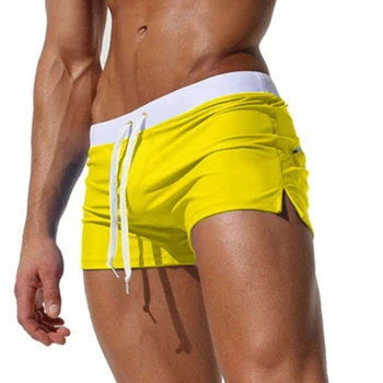 Модерен Мъжки дишащи топене, панталони, шорти за къпане, облегающая дрехи, удобни плажни шорти са в тон, подходящ по цвят