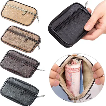 Мъжка чанта за дребни монети в разговорния стил на мълния, в чантата си за дреболии, bag-чанта, мини-мек мъжки женски държач за карти, монети, ключове
