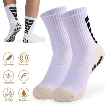 Мъжки мини спортни чорапи, футболни чорапи, нескользящие, износоустойчиви, абсорбиращи потта, високи спортни и футболни чорапи за Колоездене, джогинг
