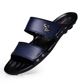 Мъжки сандали Sandlas 2023 Ежедневни Мъжки летни плажни сандали на известната марка, Мъжки чехли, Джапанки, сандали Кожа Zapatos Hombre