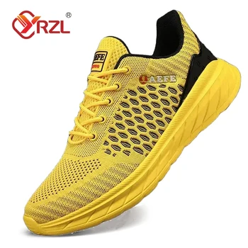 Мъжки спортни обувки YRZL с дишаща мрежа, Благородна Модни Удобна Нескользящая Мъжки обувки за бягане, Меки маратонки Snaekers