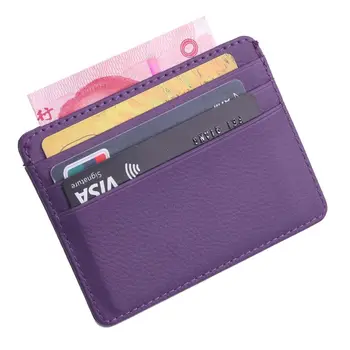 Мъжки тънък кожен портфейл за документи за самоличност, пари, кредитни карти, елегантен държач за джоба за пари, Органайзер X5XA