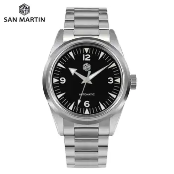 Мъжки часовник San Martin Sport 38 мм NH35 Механизъм за самостоятелно ликвидация BGW9 Светещи часовници Мода водоустойчив ръчен часовник от неръждаема стомана