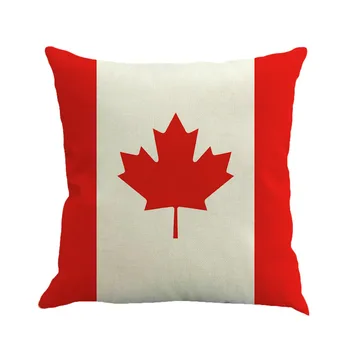 Национален флаг на Канада 45X45 СМ, Памучен бельо калъфка за възглавница, поясная калъфка за възглавница, стол за сядане, разтегателен, декорация на дома
