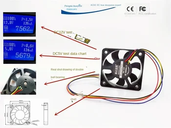 Нов Pengda Blueprint 5010 5 см Двойна Топка PWM-регулатор на температурата от 5 До 12 vdc Охлаждащ корпуса вентилатор видео карти