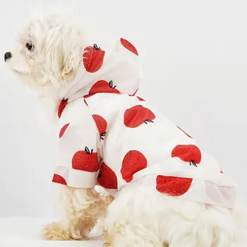 Нов Дъждобран за кучета, ультратонкая солнцезащитная дрехи, Плюшено VIP померан, облекло за кучета малки и средни размери, дрехи за домашни любимци, облекло за кучета