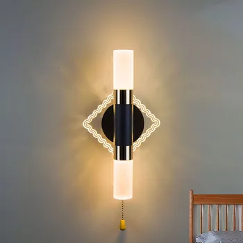 Нов Постмодернистский Кристална стена лампа в стил Арт арт хол, Леко Луксозно бижу на фона, Стенни лампи за спалня