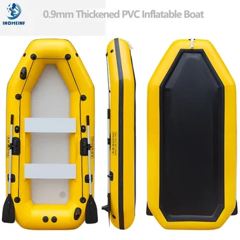 Нова кану-каяк с дебелина 0,9 мм с въздушна палубата, Износостойкая и противоударная надуваема риболовна лодка от PVC, инструменти за водни спортове